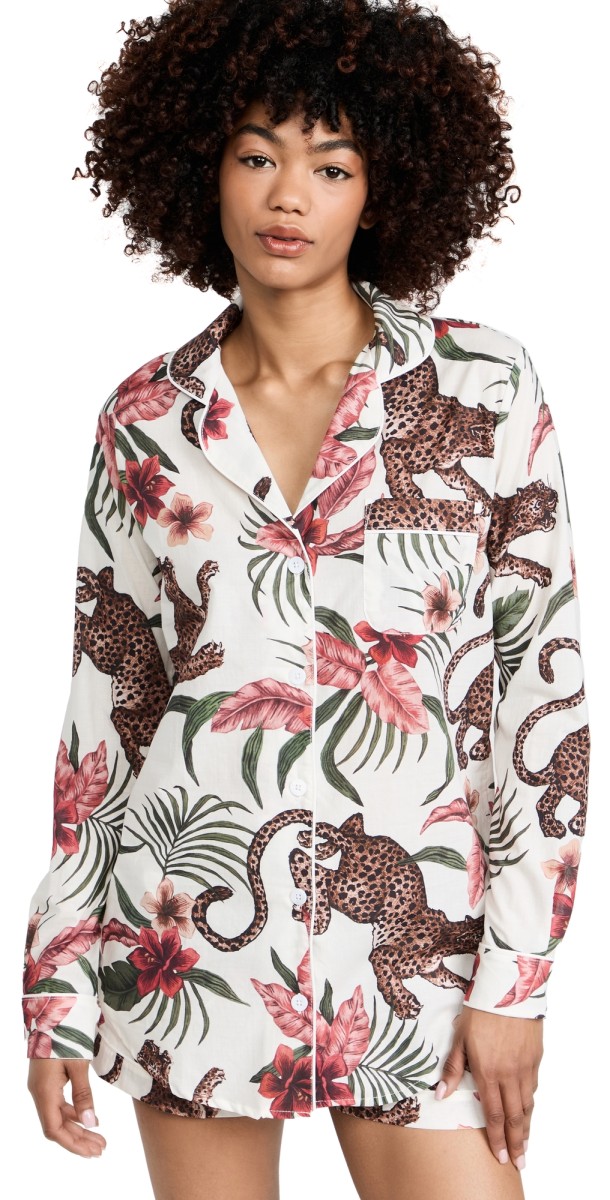 Desmond & Dempsey Signature PJ Set Cream