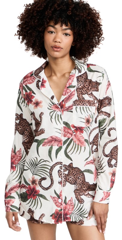 Desmond & Dempsey Signature PJ Set Cream