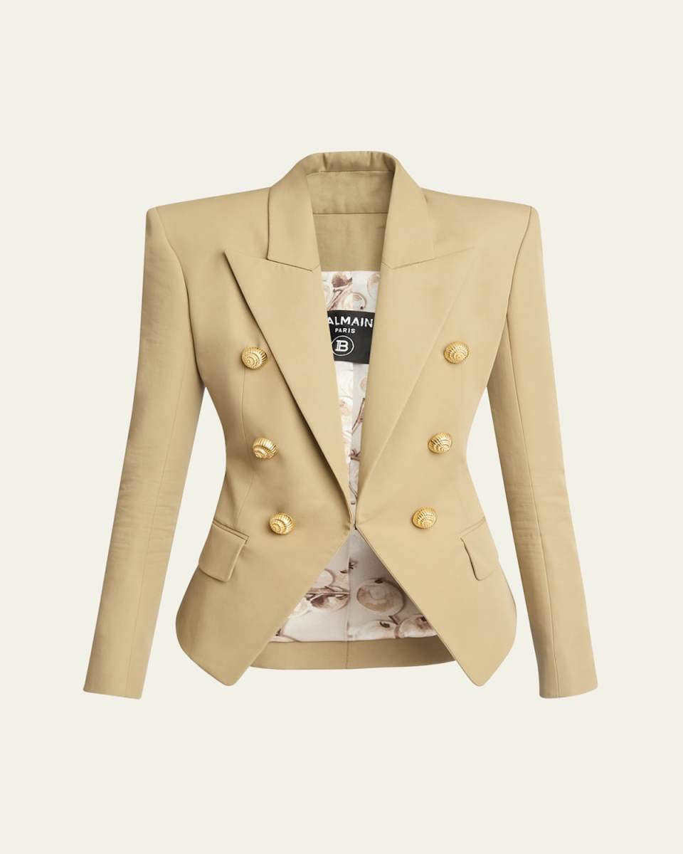 6-Button Cotton Blazer
