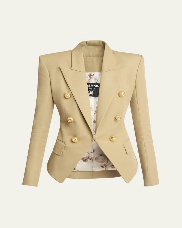 6-Button Cotton Blazer