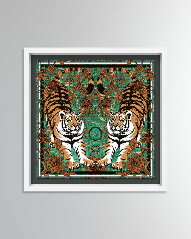 Emerald Tiger Pair Giclee Art Print