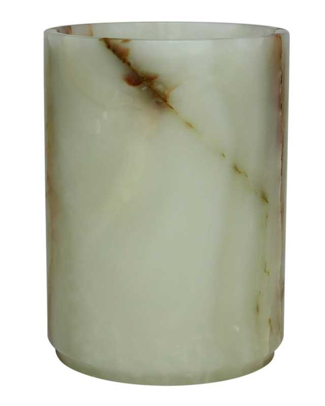 Eris Collection Light Green Onyx Round Wastebasket w/ Liner