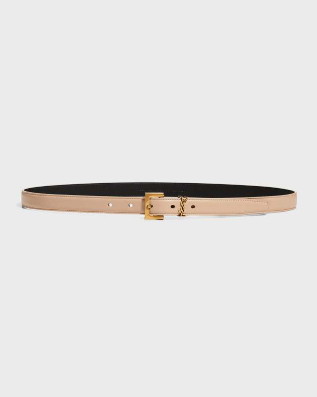 YSL Monogram Leather Belt