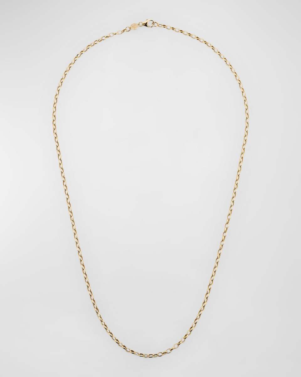 18K Yellow Gold Rolo Chain, 20"L