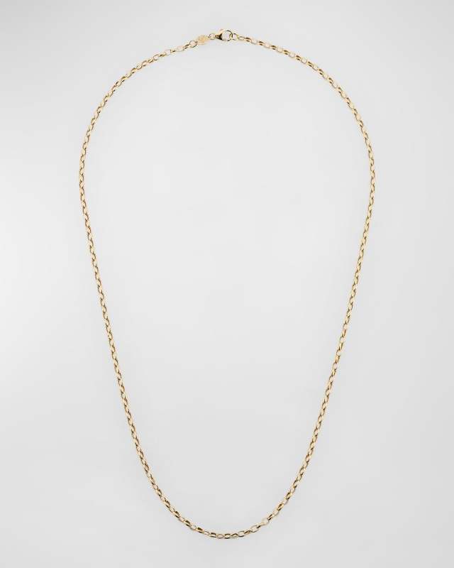 18K Yellow Gold Rolo Chain, 20"L