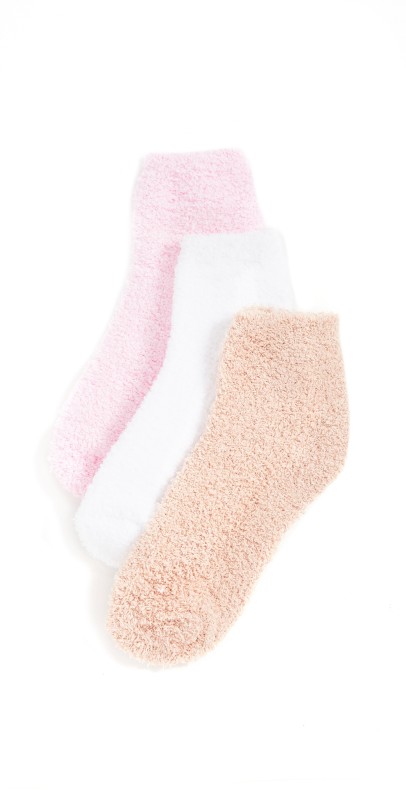 Stems 3 Pack Cozy Ankle Socks Ivory/Blush/Dusty
