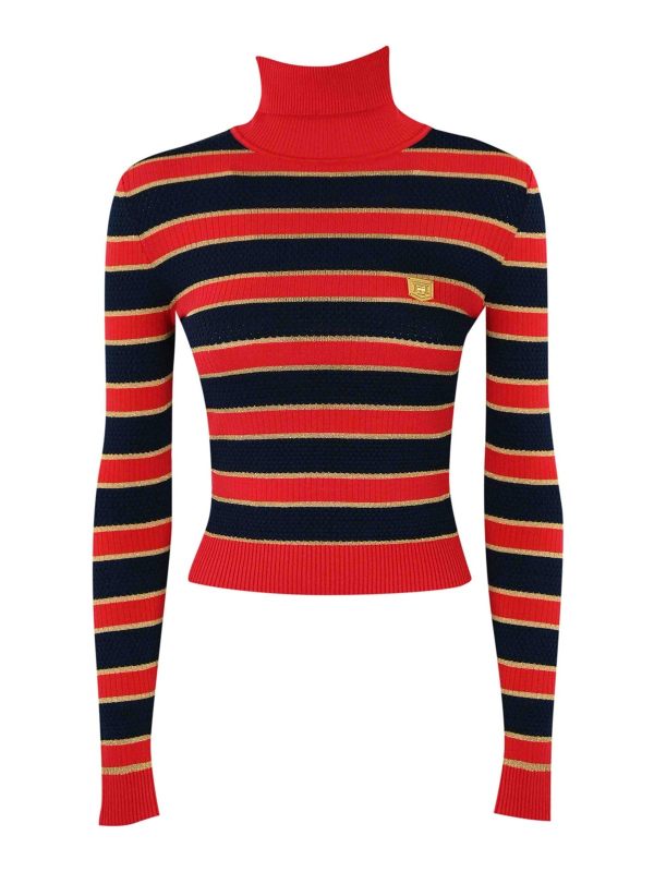 Elisabetta Franchi Pull Col Rond - Bleu Foncé
