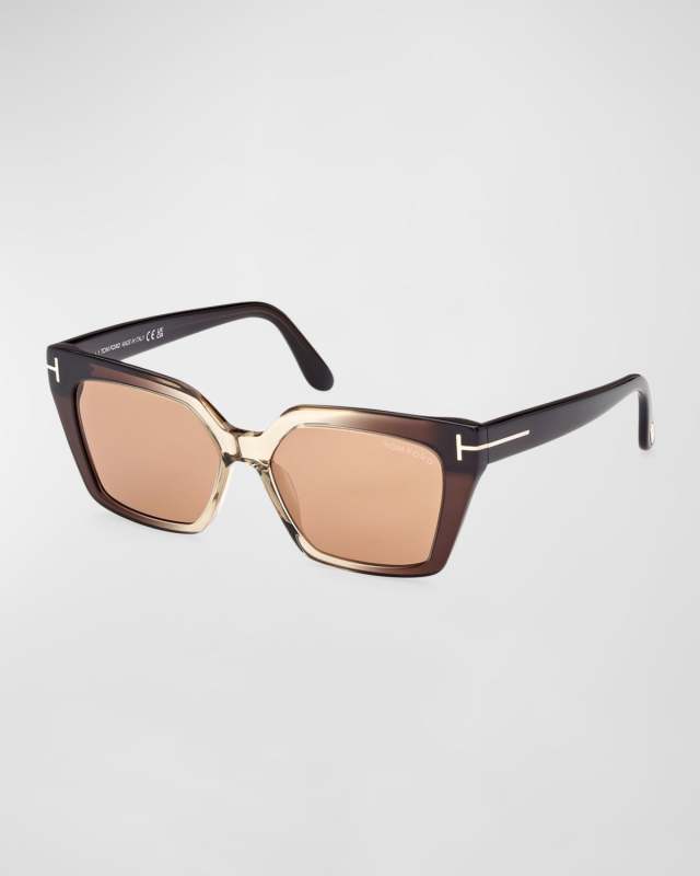 Winona Acetate T-Logo Cat-Eye Sunglasses