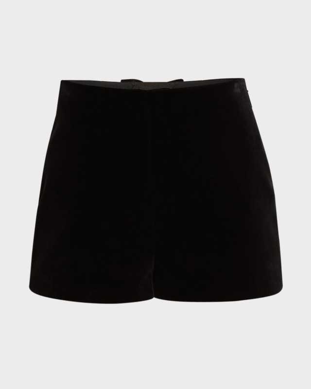 Bow Velvet Hot Shorts