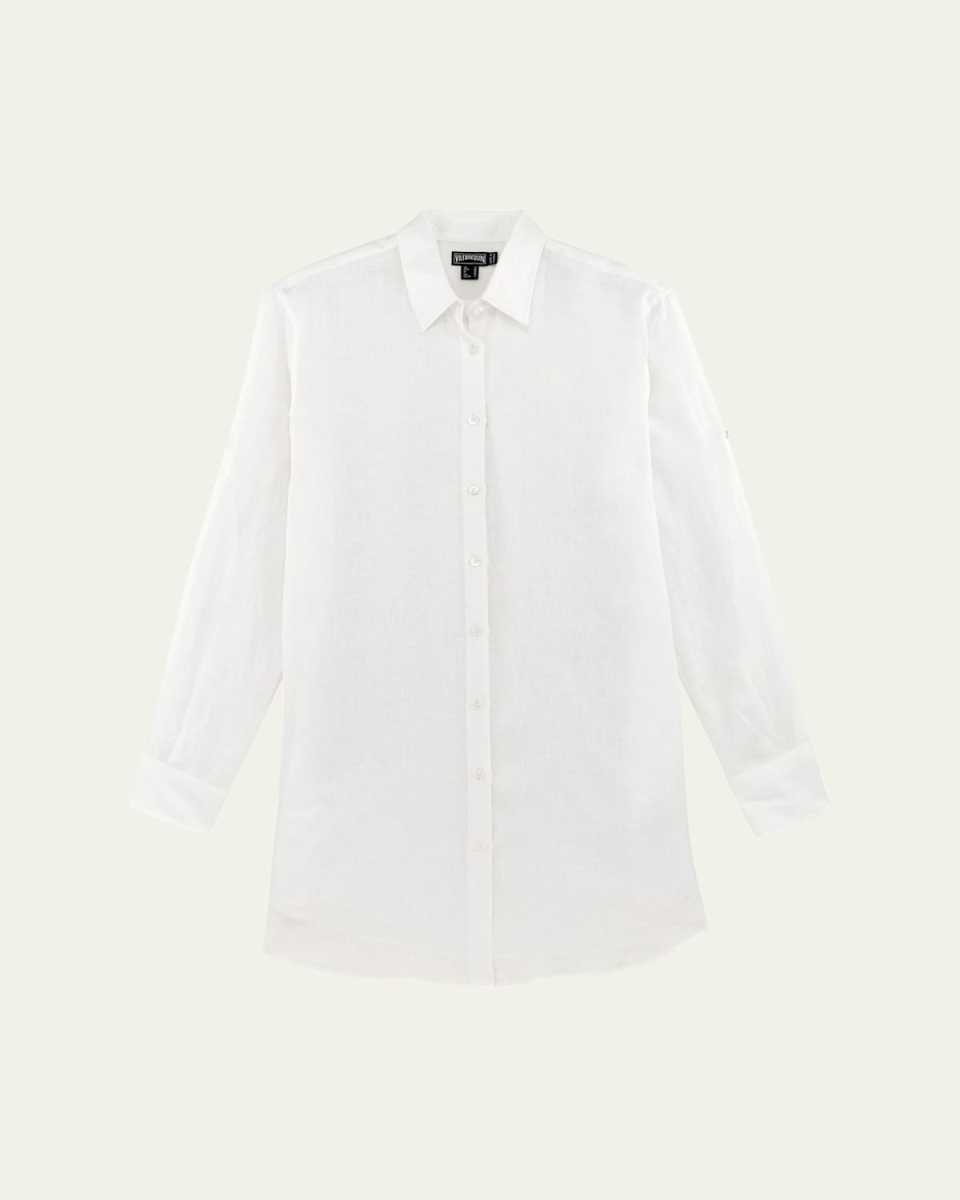 Linen Mini Shirtdress