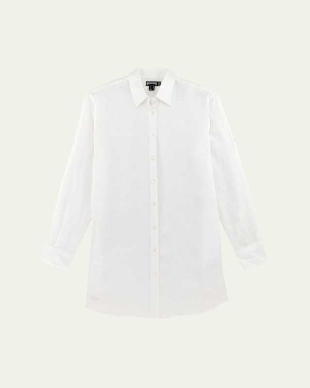 Linen Mini Shirtdress