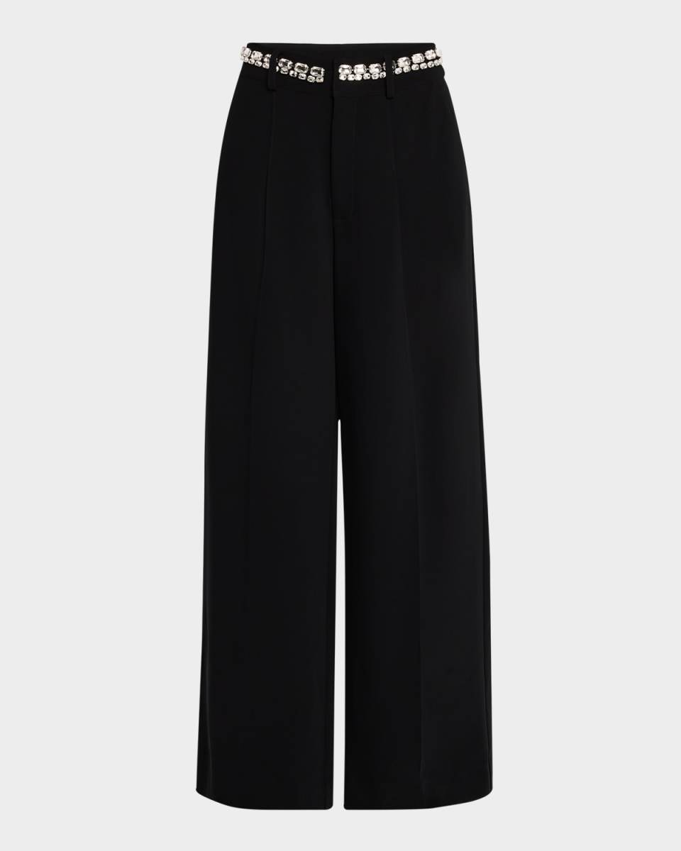 Genna Rhinestone-Embellished Pants