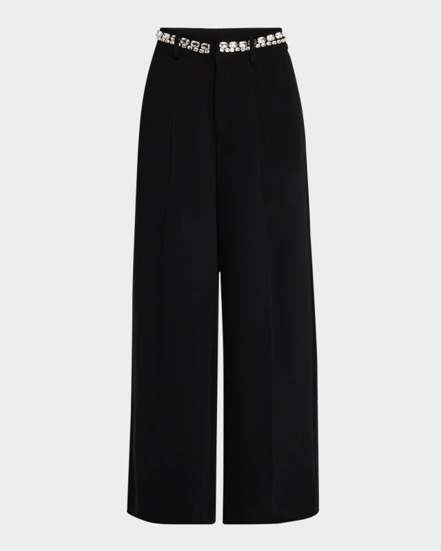 Genna Rhinestone-Embellished Pants