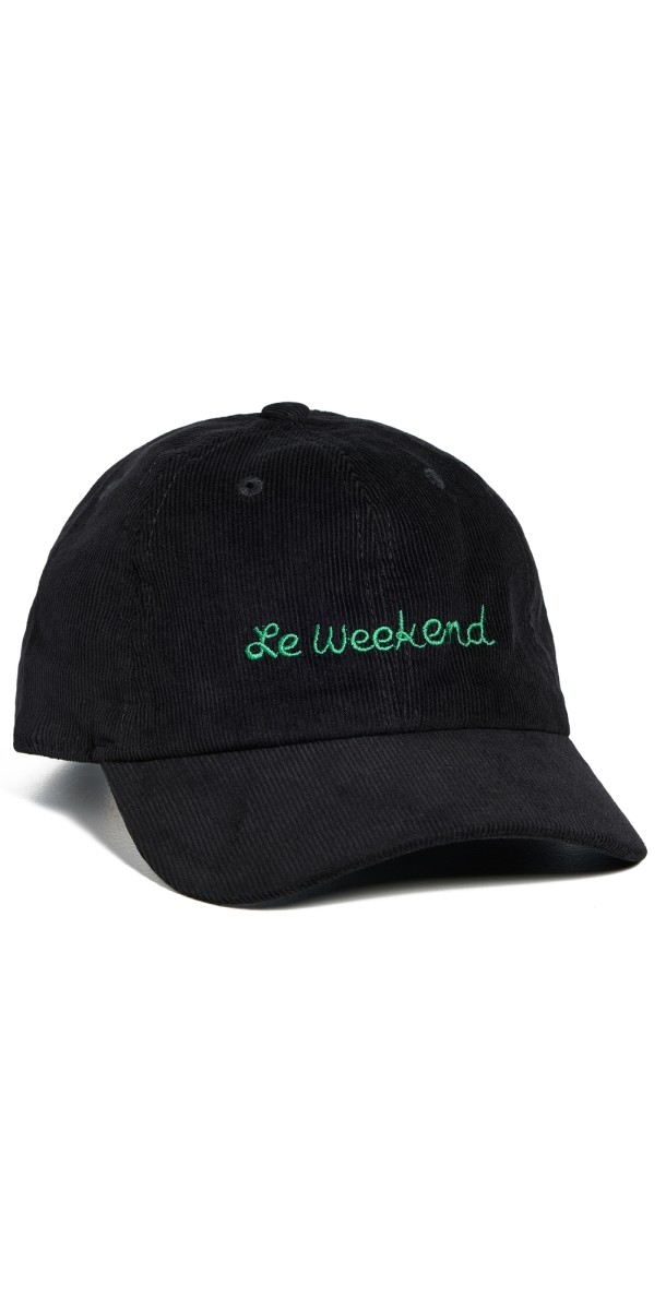 Clare V. Corduroy Baseball Hat Black/Gr