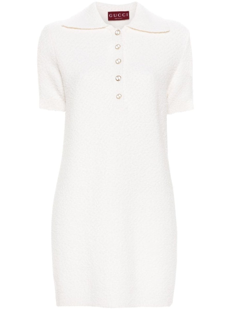bouclé polo dress