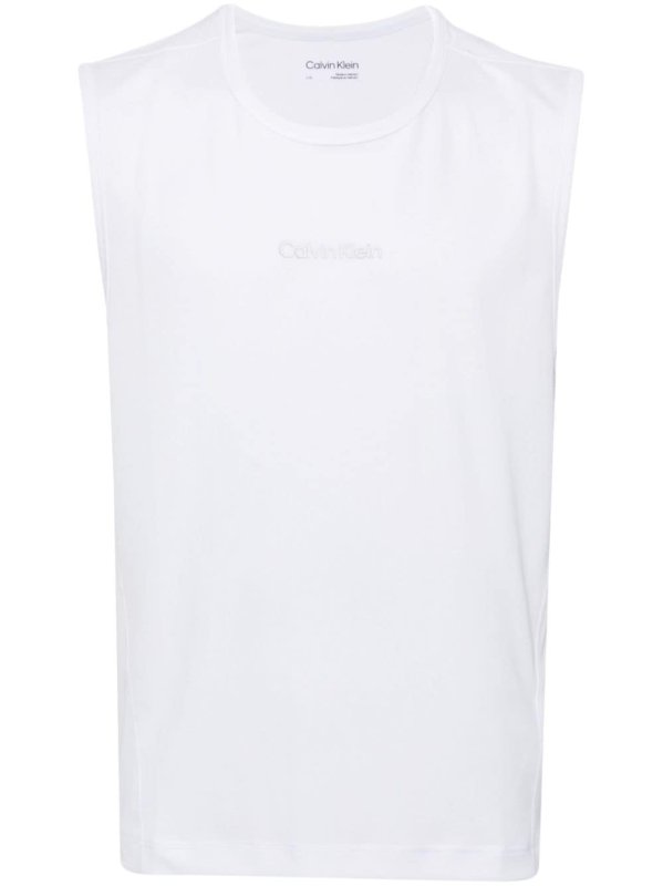 raised-logo tank top