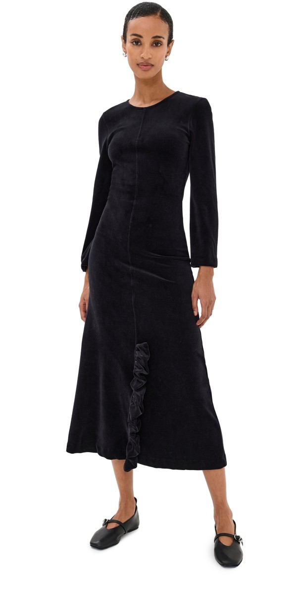 Bite Studios Radieux Velvet Frill Dress Black