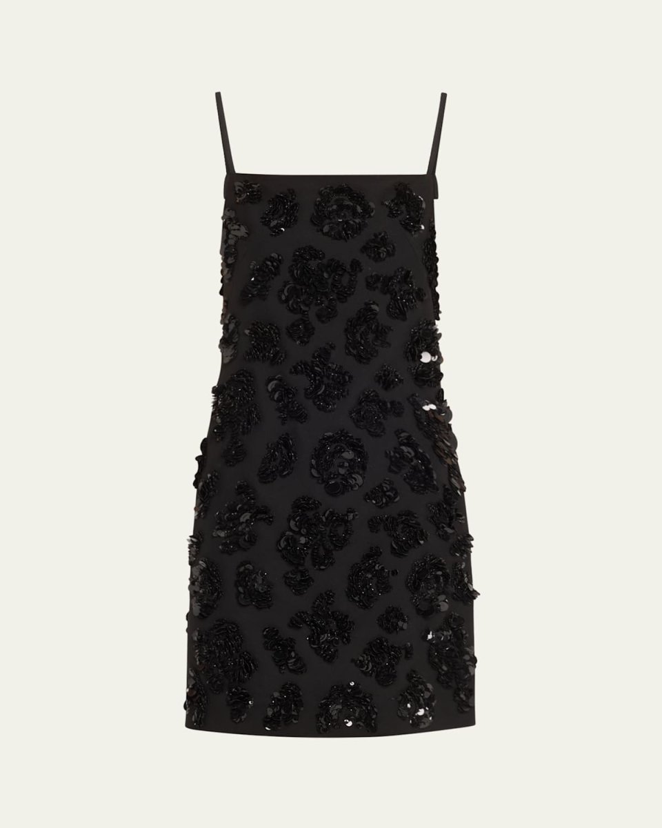 Sequined Wool Mini Dress