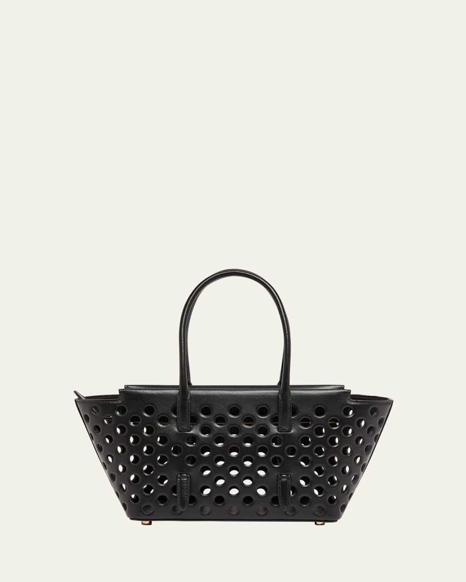 Neo Mina 20 Perforated Top-Handle Bag in Leather