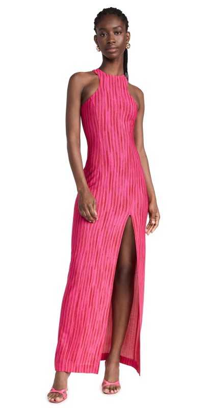 Missoni Long Dress PINK AND RED SPACE DYE