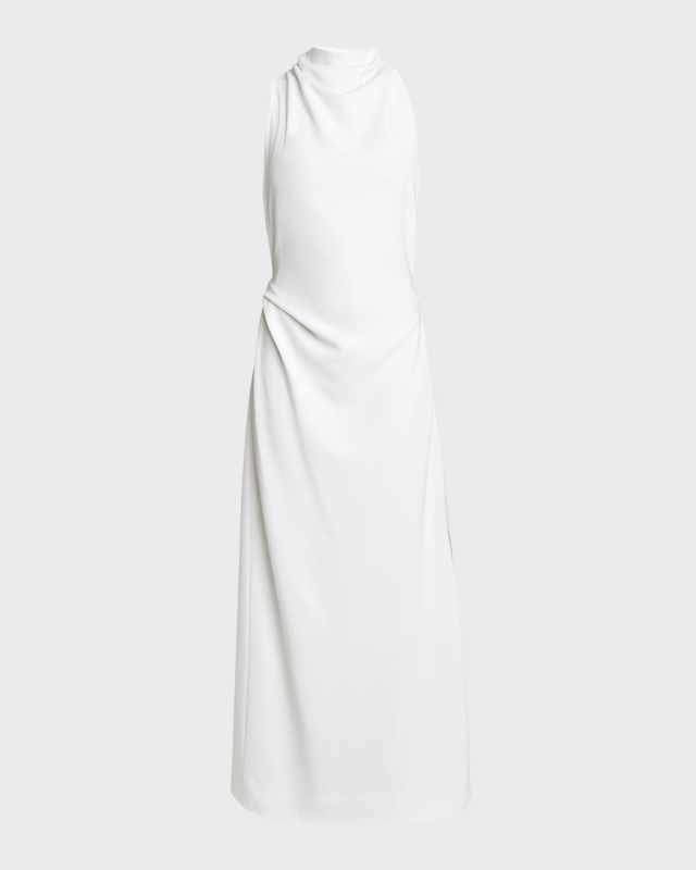 Selena Backless Twist Back Matte Viscose Crepe Dress
