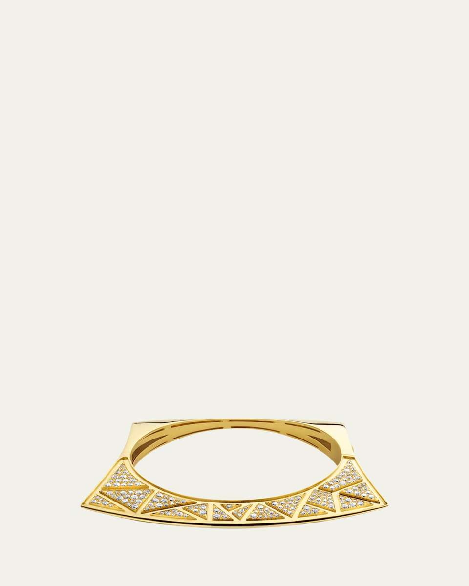 18K Yellow Gold Lotus Bracelet with Diamonds