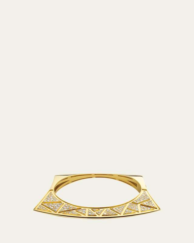 18K Yellow Gold Lotus Bracelet with Diamonds