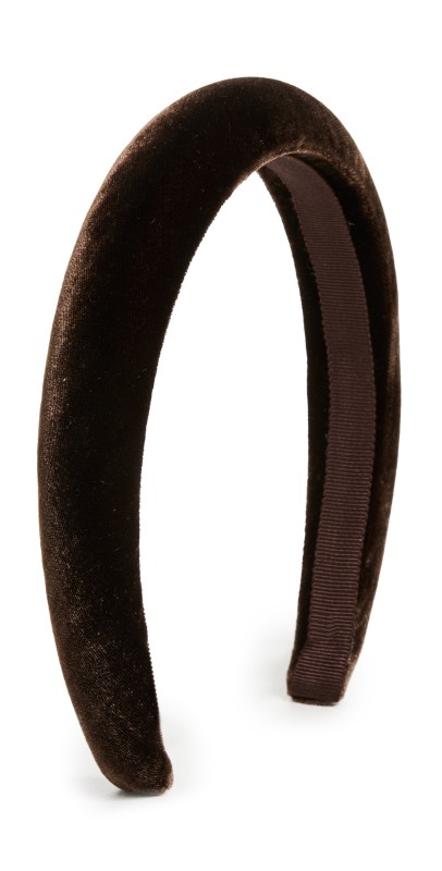 Jennifer Behr Tori Velvet Headband Chocolat