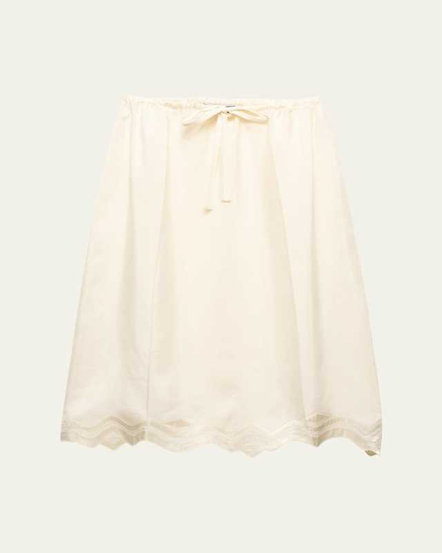 Haboutai Deco Silk Slip Skirt