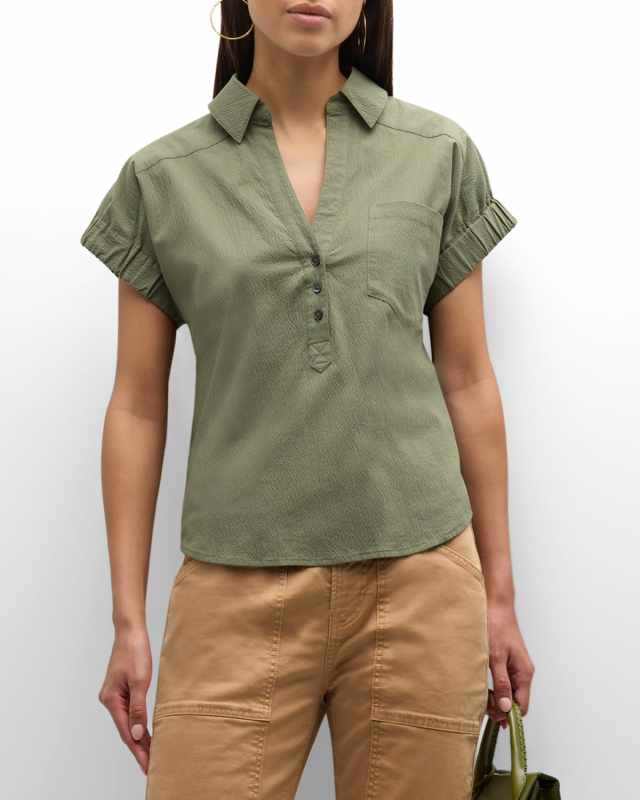 Almera V-Neck Short-Sleeve Top