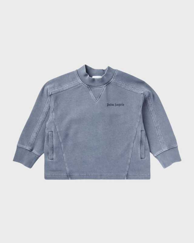 Boy's Logo-Print Faded Wash Crewneck Sweatshirt, Size 4-12