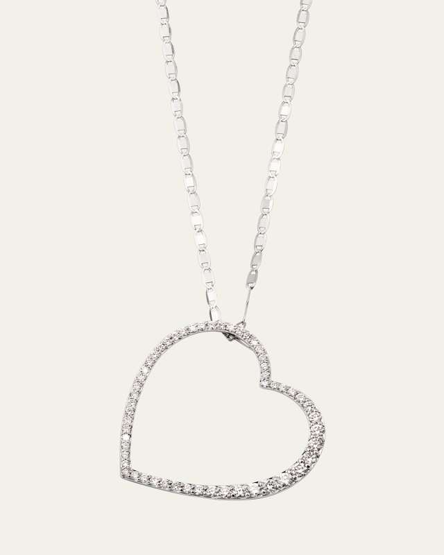 Flawless Graduating Heart Pendant Necklace, 18"L