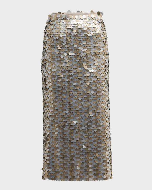 Sequin Midi Pencil Skirt