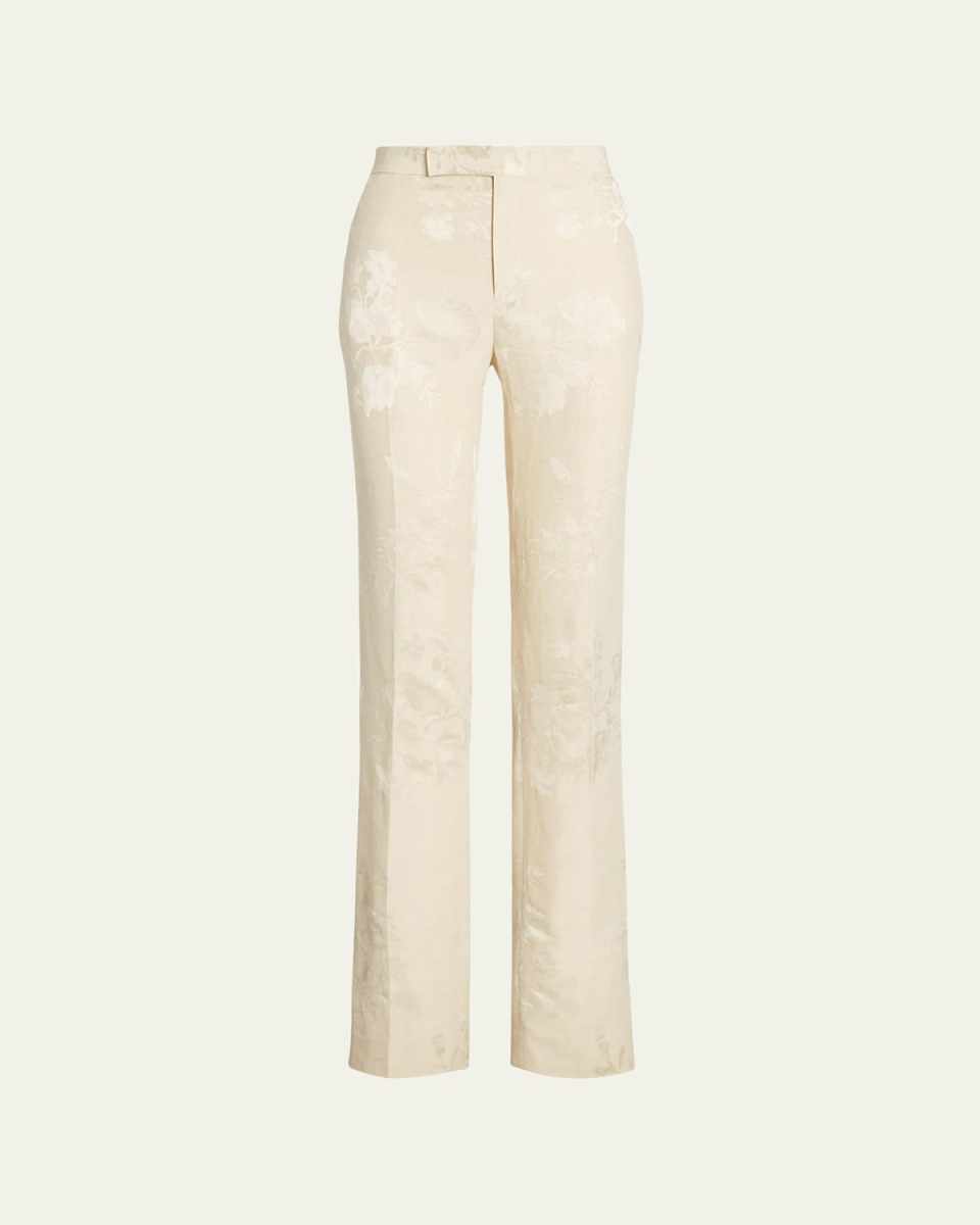 Seth Floral Jacquard Suiting Trousers