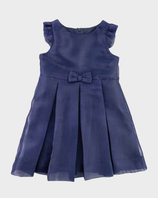 Girl's Organza Dress W/ Bow, Size 2-6