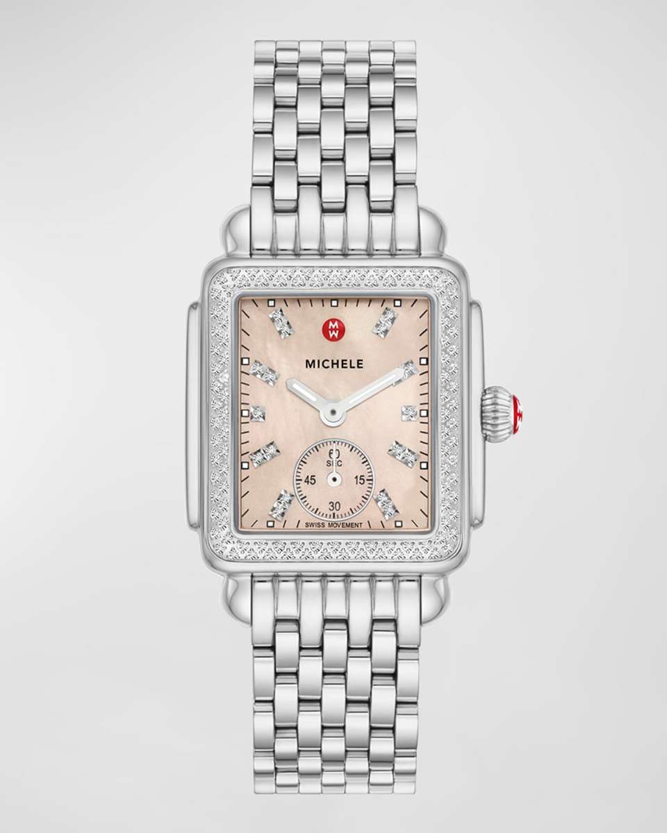 Deco Mid Diamond Watch, Apricot