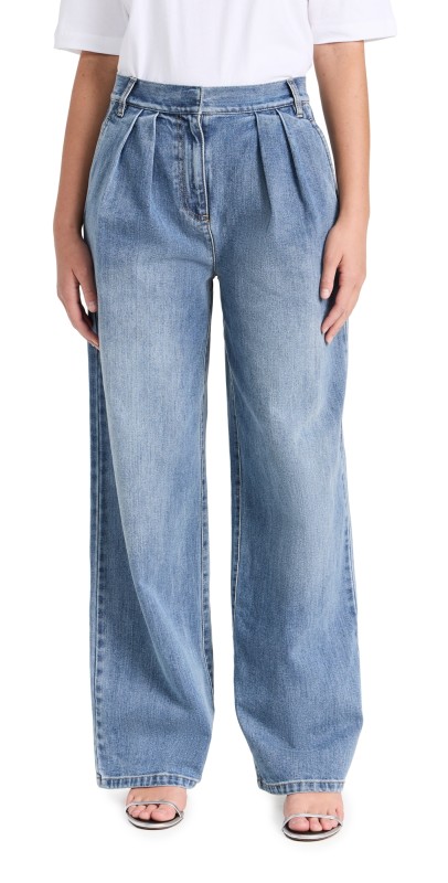 Tibi Classic Wash Stella Full Length Pants Classic Blue