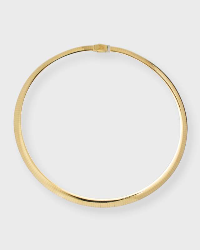 18K Gold Snake Chain Necklace, 8mm, 18"L