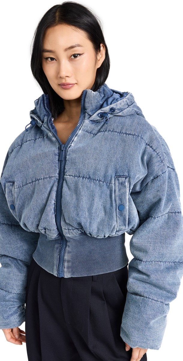 Good American Denim Puffer Jacket INDIGO586
