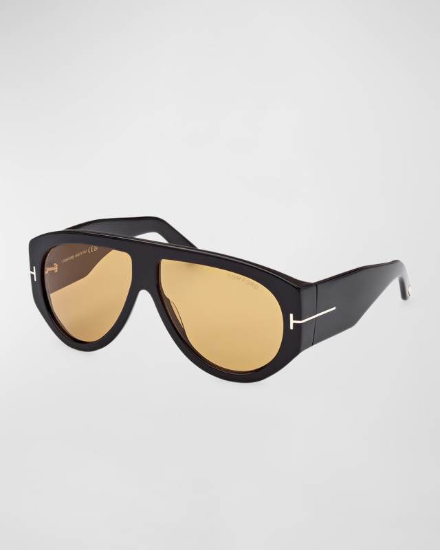 Bronson T-Monogram Round Acetate Sunglasses