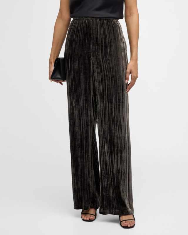 Silk Textured Velvet Pants