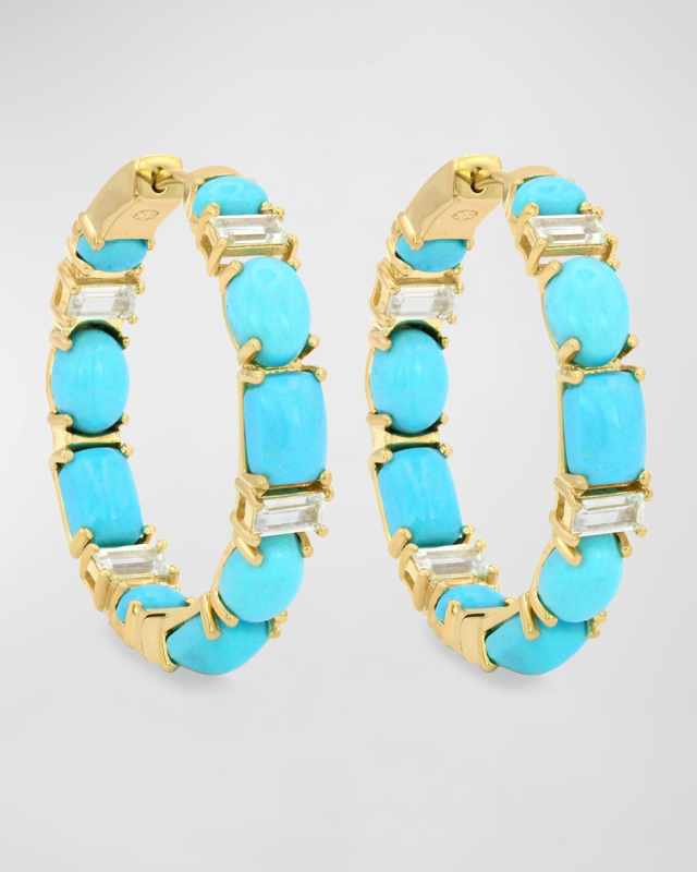 The Drama Queen 18K Multi-Stone Hoop Earrings