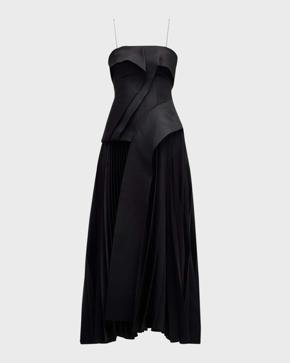 Hammil Draped Strapless Midi Dress