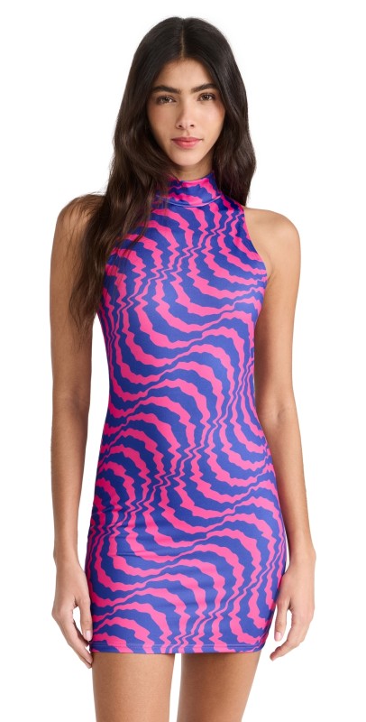 Bananhot Via Dress Purple Waves