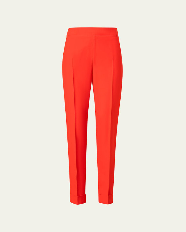 Chris Conical-Leg Crepe Pants