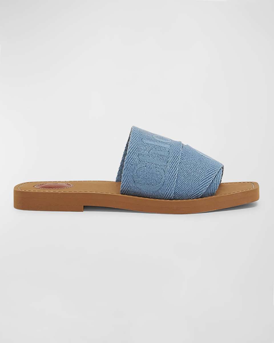 x High Summer Woody Embroidered Logo Flat Sandals