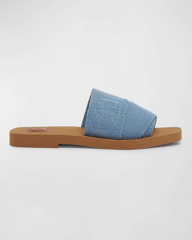 x High Summer Woody Embroidered Logo Flat Sandals