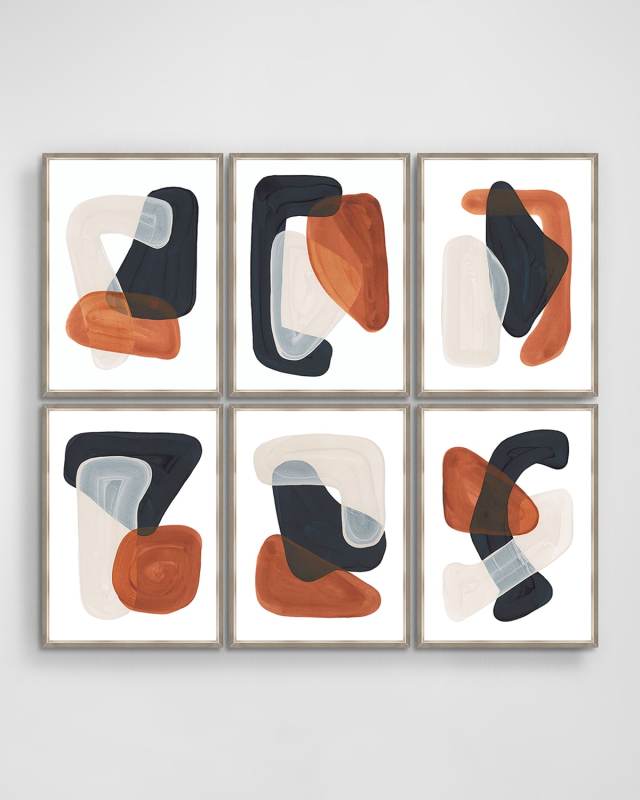 "Morphed Triskellion" Framed Giclee by Danielle Davis, Set of 6