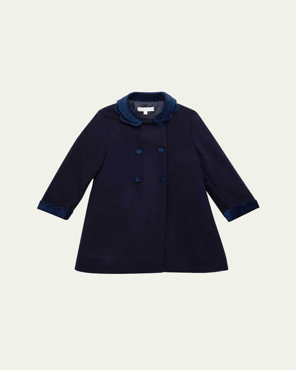 Girl's Double Breasted Coat, Size 12M-12