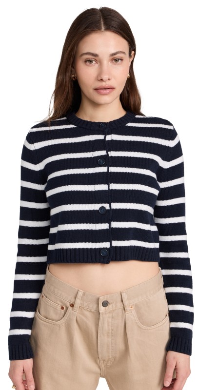 Splendid Rowena Cardigan Navy/White